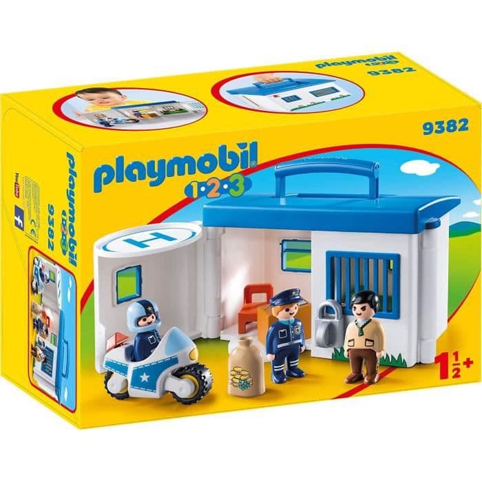 PLAYMOBIL 1 2 3 9382 - PLAYMOBIL 1.2.3 - Transportpolitistation - Nyt i 2019