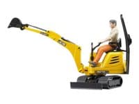Bruder JCB Micro excavator 8010 CTS and construction worker toy