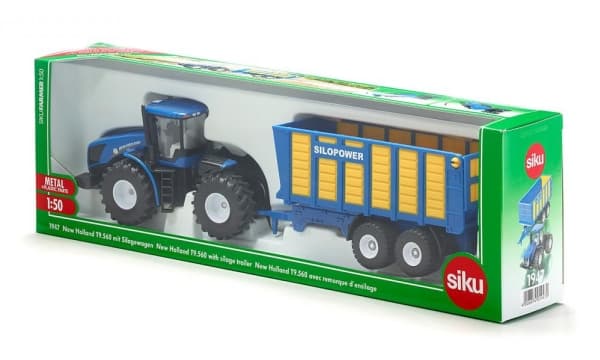 Siku 1:50 Tractor With Silage Trailer
