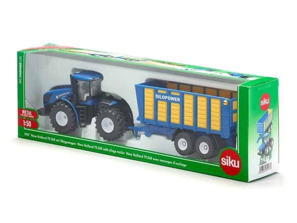 Siku 1:50 Tractor With Silage Trailer
