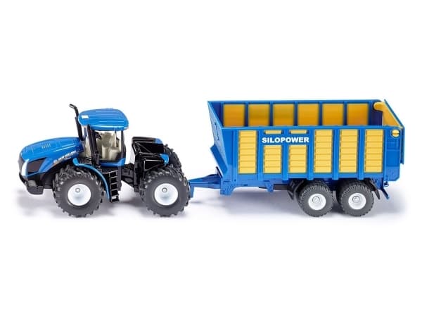 Siku 1:50 Tractor With Silage Trailer