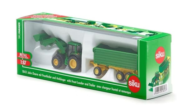Siku - John Deere traktor/laster &amp; Trailer 1:87 Målestokk