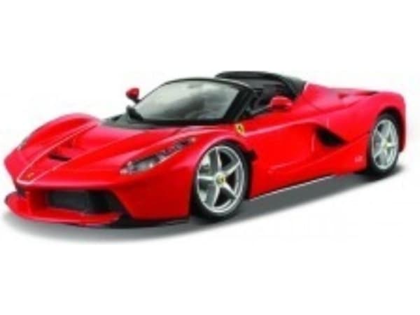 BBURAGO Laferrari Aperta, Bil, Montert på forhånd, 1:24, Laferrari Aperta, Sort, Rød, Landkjøretøy modell