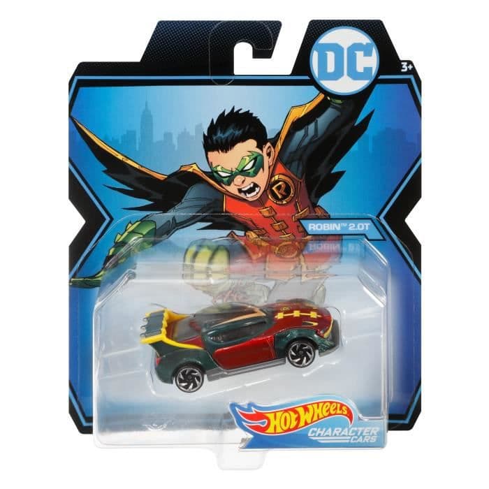 KUUMAT PYÖRÄT - DC ROBIN 2.0T -autot - pieni auto - DC Comics -sankarien ja roistojen inspiroima - 3 vuotta ja enemmän