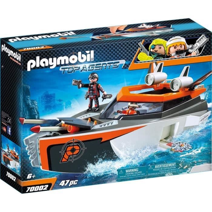 PLAYMOBIL 70002 - Topagenter - SPY TEAM Turbo Boat