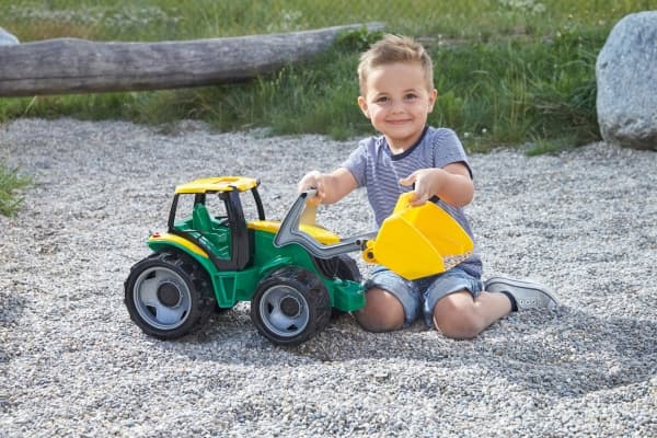 Lena GIGA TRUCKS Tractor with front shovel, Traktor, 3 år, Blå, Grønn, Gult