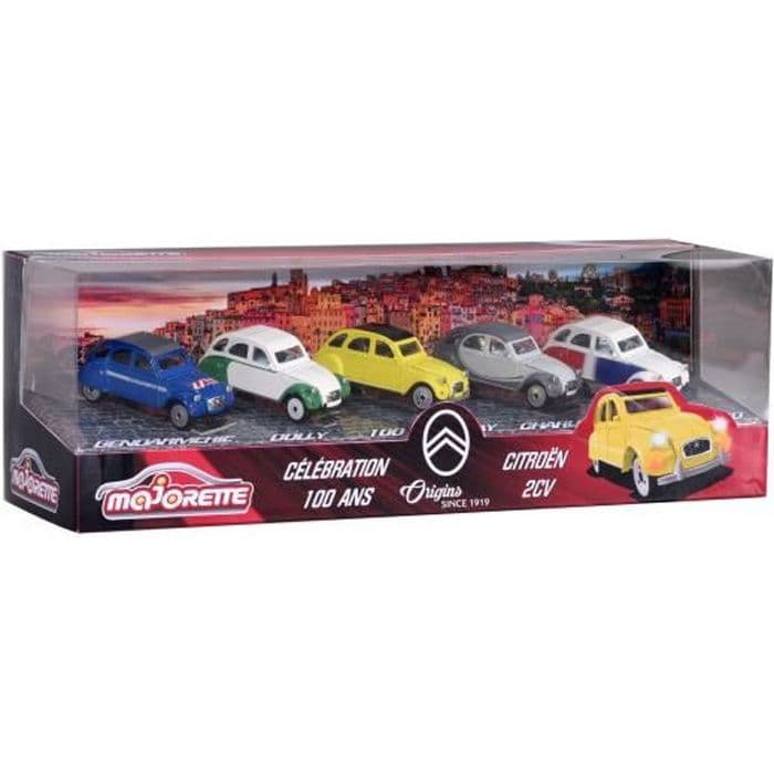 MAJORETTE Vintage Citroën 2CV Gavepakke - 5 stk
