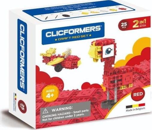 Clics CLICFORMERS Bastusats röd 25 klossar (807001)