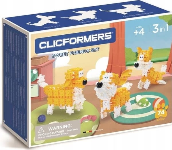Clics Klocki CLICKFORMERS Yellow and white friends 74el 806001