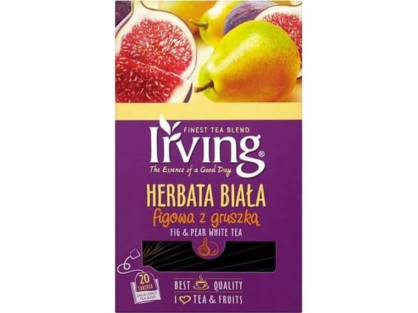 Irving HVIT FIKENTE MED PÆRE 20 COPS. IRVING (1,5G X 20 POSER) 970382