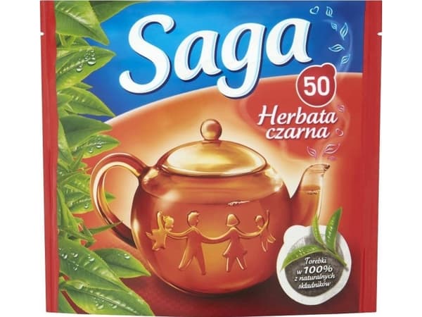 Saga SAGA_Musta tee 50 pussia 70g