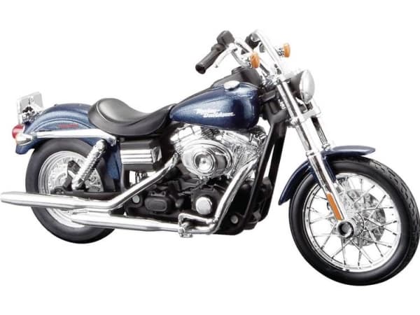 Maisto 20-32325, Sport bike model, Monteringssett, 1:12, Harley-davidson 2006 Fxdbi Dyna Street Bob, Alle kjønn, Sort, Blå, Sølv