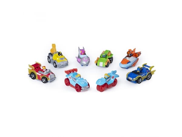 Spin Master Paw Patrol Mighty Pups True Metal -sarja, jossa on 8 painevalettua metalliajoneuvoa