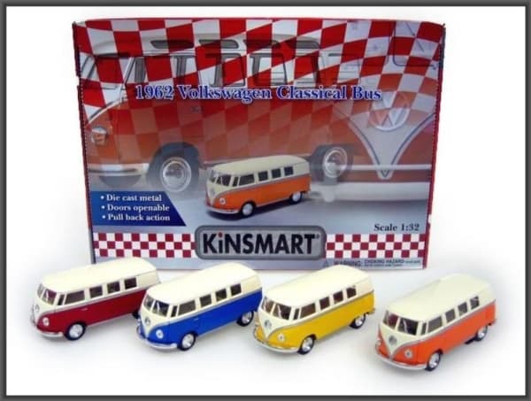 Hipo VW Klassisk buss med hvitt tak 1:38 (HXKT176)