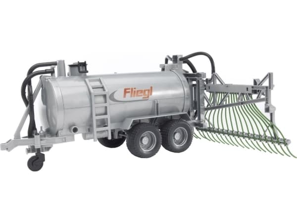 Bruder Fliegl barrel trailer with spread tubes toy