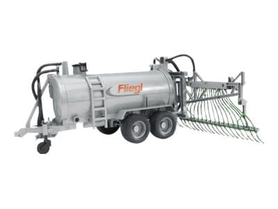 Bruder Fliegl barrel trailer with spread tubes toy