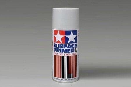 Tamiya Surface Primer L, Grå, Spray maling (hobby), Væske, 180 ml, 1 stykker