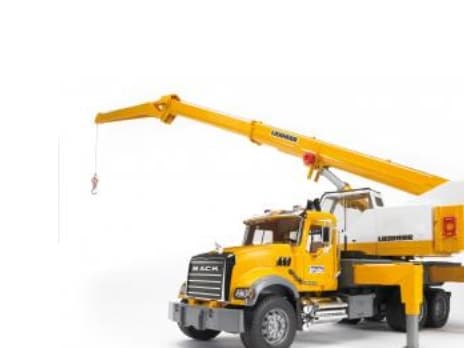 BRUDER MACK Granite Liebherr crane truck, 4 År, ABS synthetics, Svart, Gul