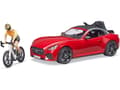 Miniatyrbild 1 av 5: Bruder Roadster with 1 road bike & cyclist toy