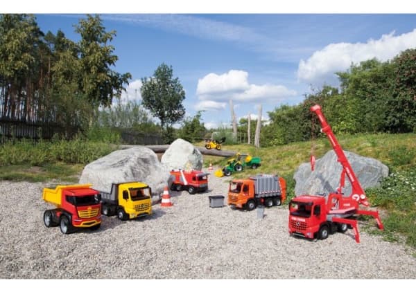 Lena GIGA TRUCKS Tractor with front loader & excavator, Traktor, 3 År, Plast, Svart, Grön, Gul