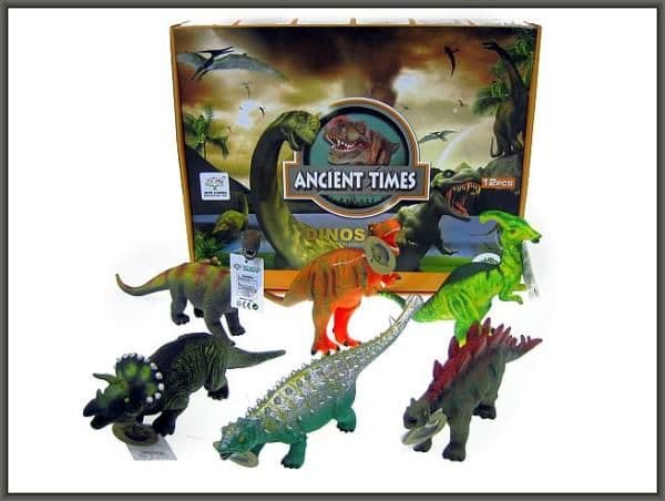 Hipo Dinosaurie mjuk figur 31cm 6 st mönster X777