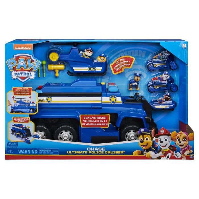 PAT PATROL - MEGA POLICE CAR Paw Patrol - 6058329 - Interaktiivinen jättiläinen ajoneuvo - Ääni- ja valotehosteet - Lasten lelu