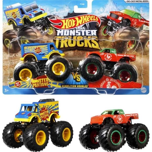 Hot Wheels - Monster med två rivningar med två rivningar - Småbilar - 3 år och mer