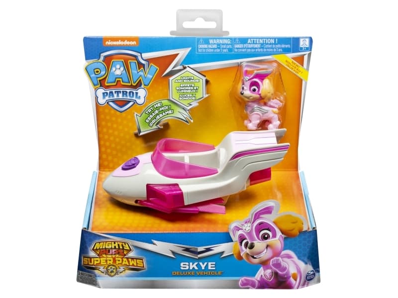 Spin Master PAW Patrol Mighty Pups Themed Vehicle - Skye, Rosa, Hvit, Kjøretøysett, 3 år, Gutt/Jente, Innendørs, China