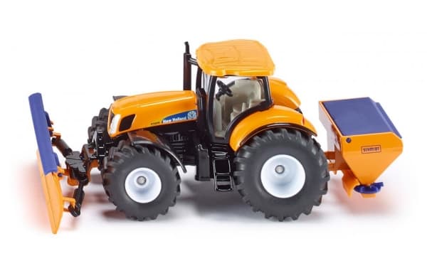Siku 1:50 Tractor With Plough And Salt Spreader