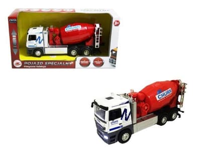 PROMO Auto Betoniarka czerwona 1:32 na baterie w pud.