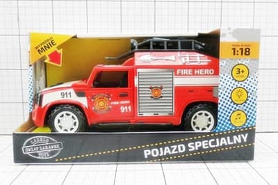 Auto straż plast.w pudełku G091783