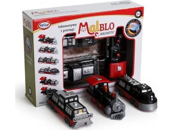 Malblo Magnetic Trains and locomotives 3+ Malblo