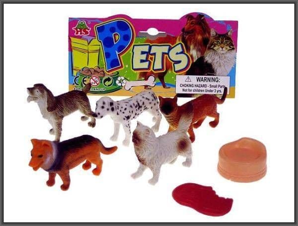 Figur Hipo Dogs 8-9cm 5stk m arbeid HB2644E HIPO - HHS070
