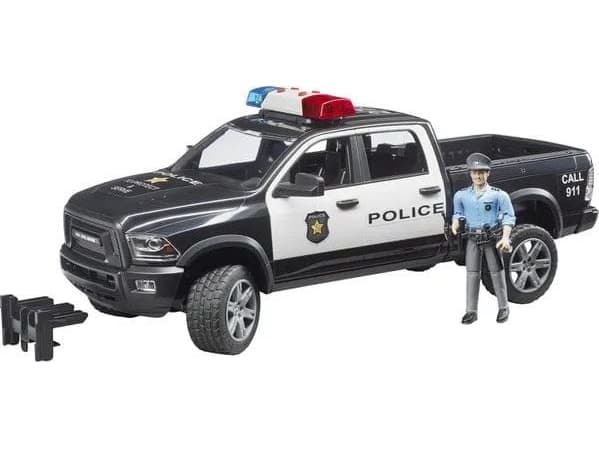 Bruder Dodge Ram 2500 Police pickup truck with police officer toy