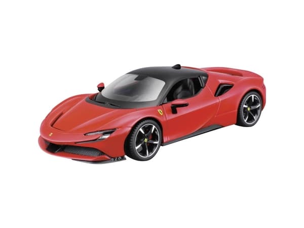 BBURAGO Ferrari SF90 Stradale, Superbil, Montert på forhånd, 1:24, Ferrari SF90 Stradale, Alle kjønn, Metall, Plast