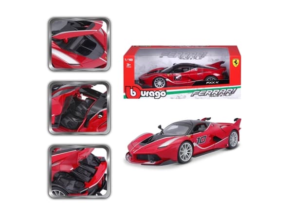 BBURAGO Ferrari FXX K, Modellsuperbil, Förmonterad, 1:18, Ferrari FXX K, Alla, Metall, Plast