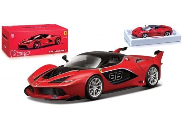 BBURAGO Ferrari FXX K, Superbil, Montert på forhånd, 1:18, Ferrari FXX K, Alle kjønn, Metall, Plast