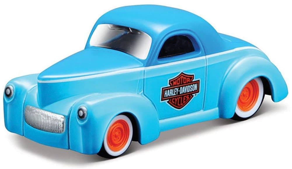 Maisto 1:64 Harley Davidson 1941 Willys Coupe - Blå
