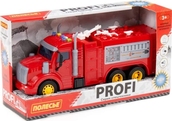 Polesie 86518 "Profi" brannbil med driv, lys, lyd i boks