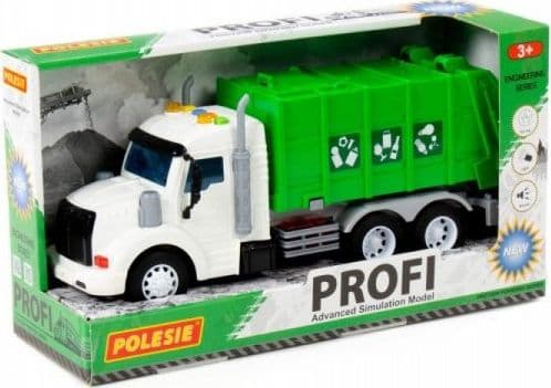 Polesie Polesie 86495 'Profi' kommunal bil med körning, grön, ljus, ljud i låda