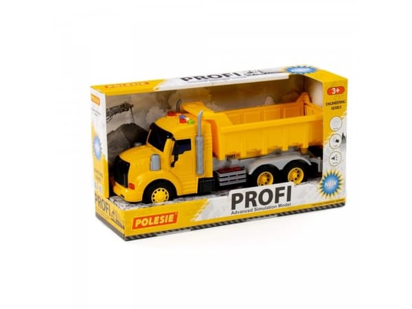 Polesie Polesie 86273 "Profi 'motorized dumper truck, yellow, light, sound in a box