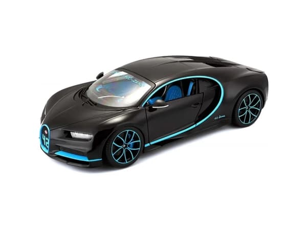 BBURAGO Bugatti Chiron, Superbil, Montert på forhånd, 1:18, Bugatti Chiron, Alle kjønn, Metall, Plast