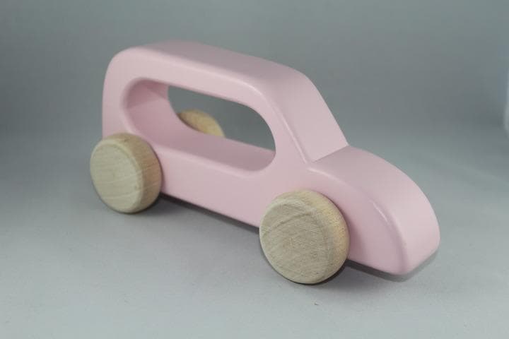 Klassisk Träbil, Rosa - Kalikå