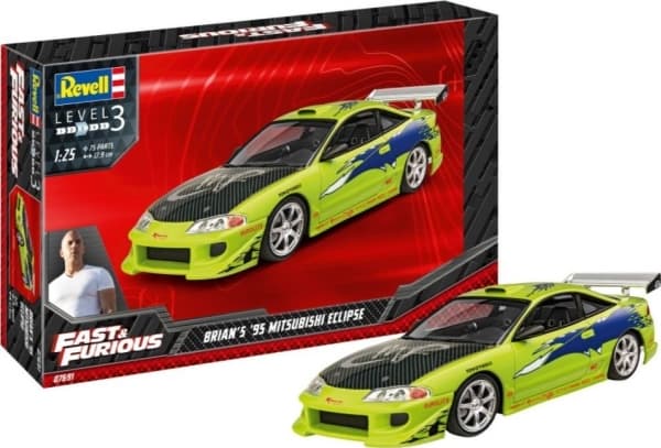 Revell RV 1:25 Fast & Furious Brians 1995 Mitsubishi Eclipse 1:25 modellbil