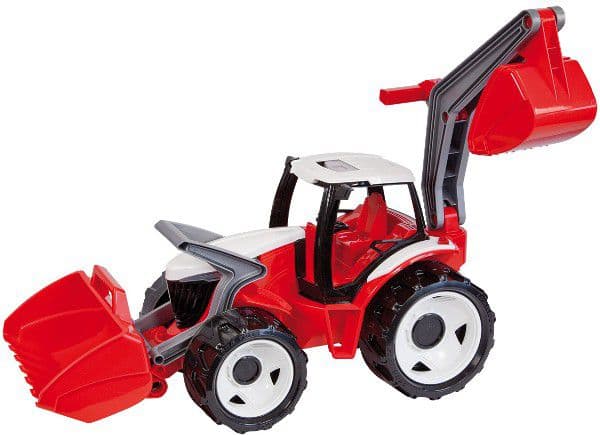 Lena GIGA TRUCKS Tractor with front loader, Traktor, 3 År, Plast, Blå, Grå, Vit