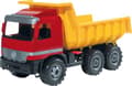 Miniatyrbilde 3 av 3: Lena GIGA TRUCKS Dump Truck Actros, Dumper, Dump truck, 3 år, Plast, Rød, Gult