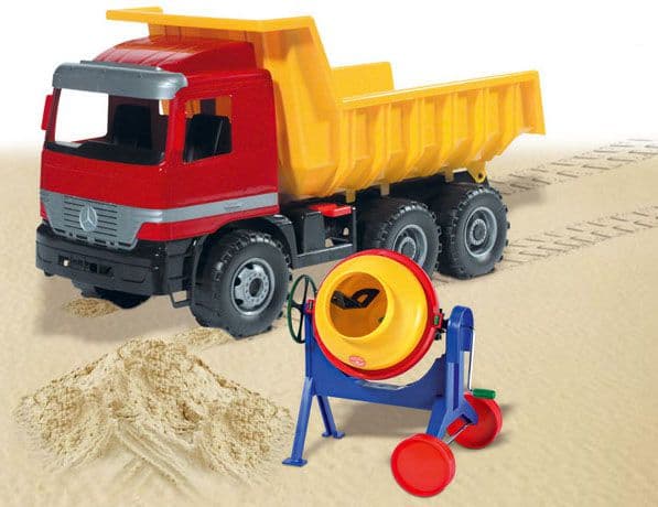 Lena GIGA TRUCKS Dump Truck Actros, Dumper, Dump truck, 3 år, Plast, Rød, Gult