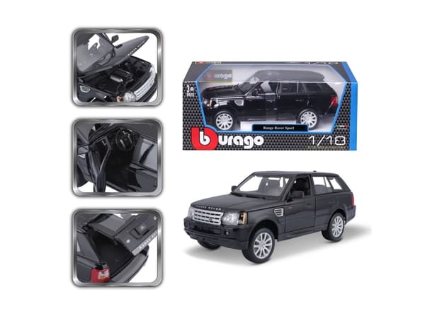 BBURAGO Range Rover Sport 1:18, SUV, Montert på forhånd, 1:18, Range Rover Sport, Alle kjønn, Metall, Plast