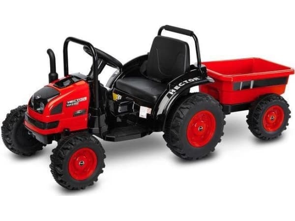 Toyz Tractor with a trailer Caretero Toyz Hector rechargeable battery + remote control - red