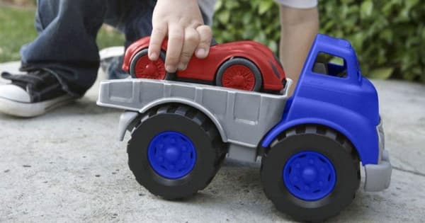 Green Toys Flaklastbil med leksaksbil